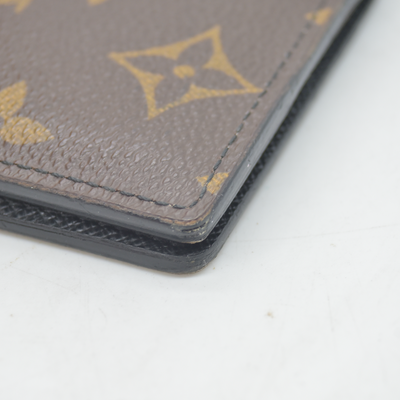 Louis Vuitton Monogram Macassar Organizer de Poche Black × Brown Card Case
