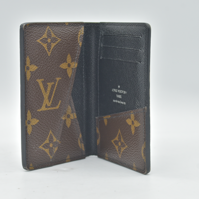 Louis Vuitton Monogram Macassar Organizer de Poche Black × Brown Card Case