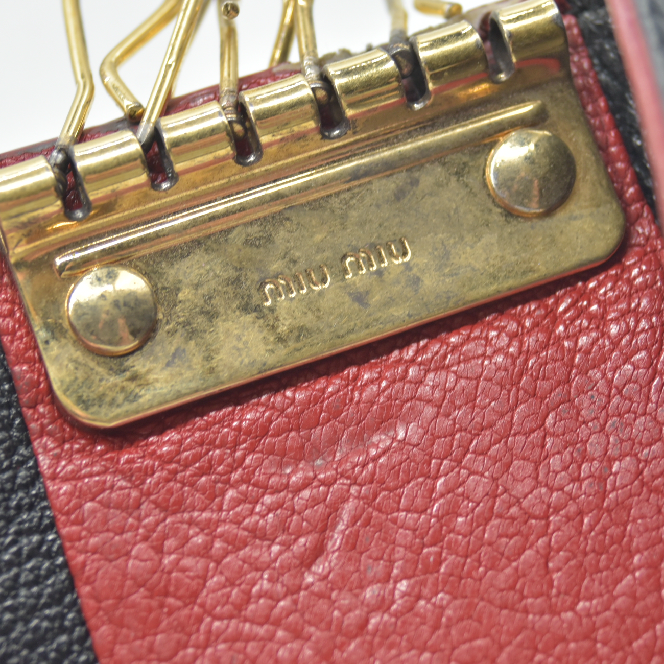 Miu Miu Madras Love Key Case