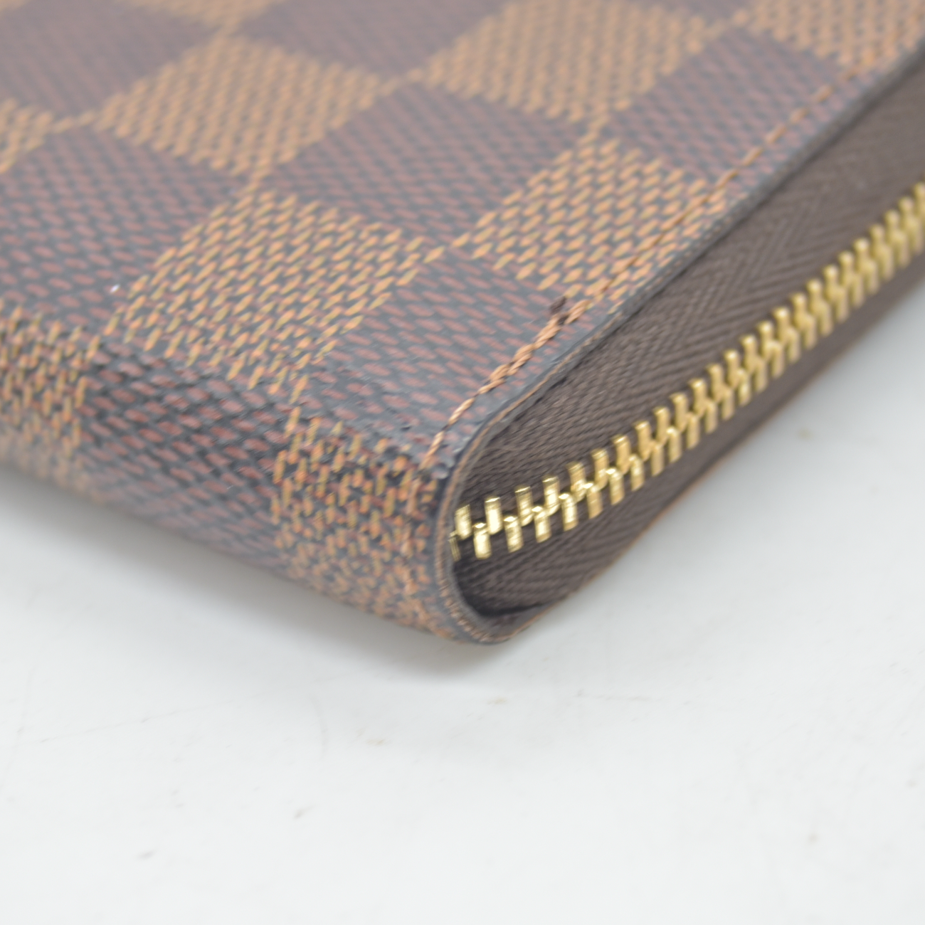 Louis Vuitton Damier Zippy Coin Purse Brown Compact Wallet