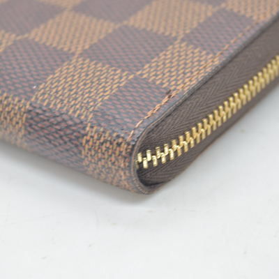 Louis Vuitton Damier Zippy Coin Purse Brown Compact Wallet
