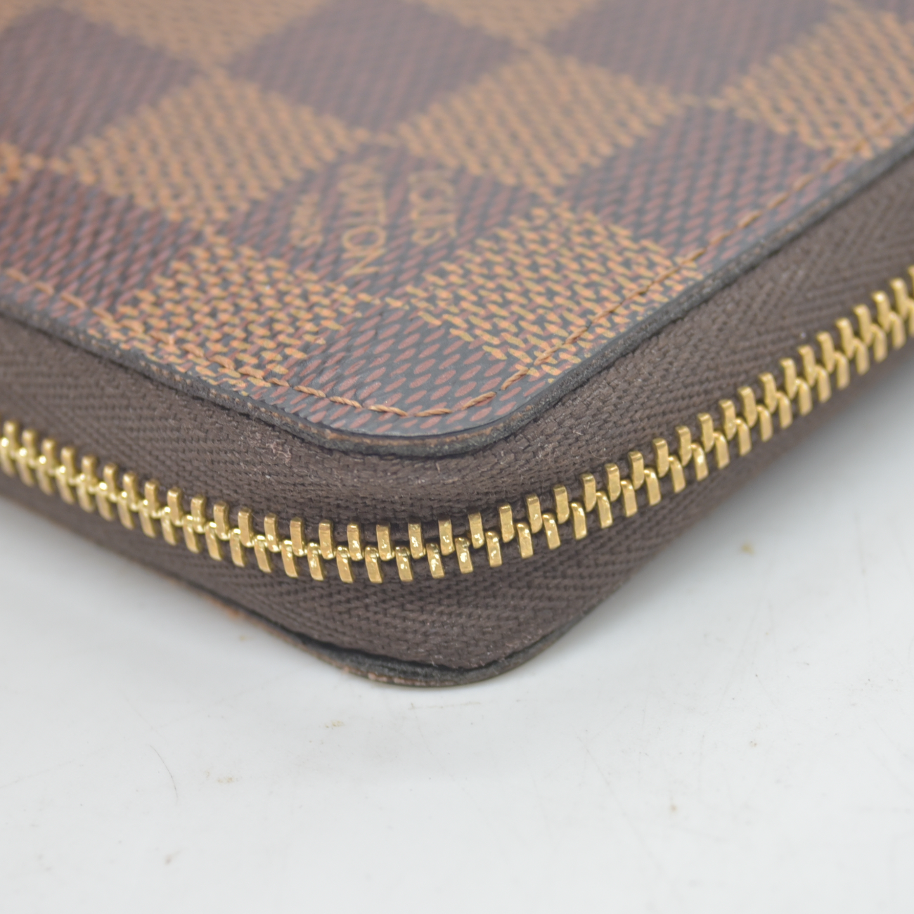 Louis Vuitton Damier Zippy Coin Purse Brown Compact Wallet