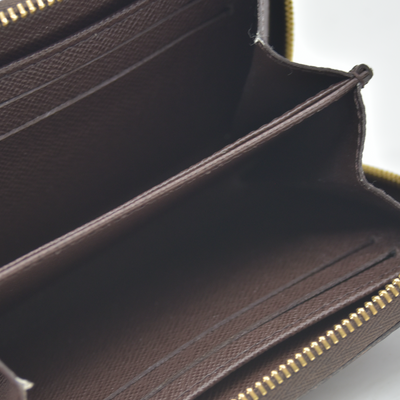 Louis Vuitton Damier Zippy Coin Purse Brown Compact Wallet