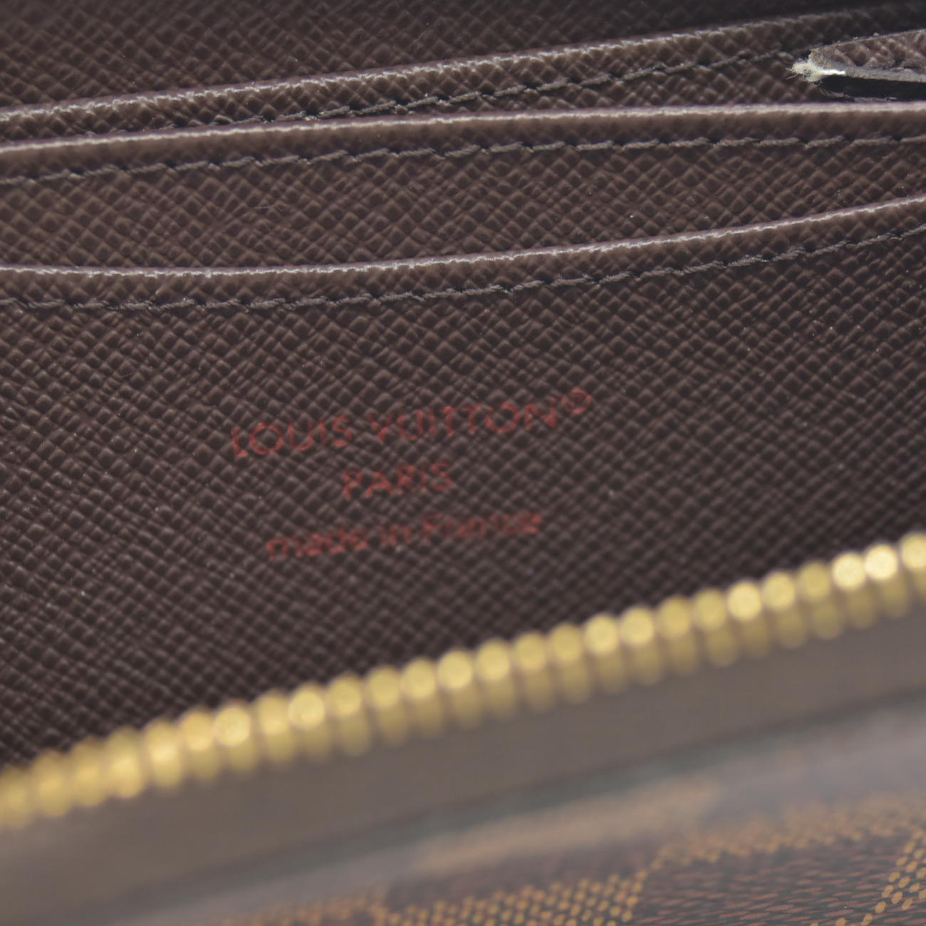 Louis Vuitton Damier Zippy Coin Purse Brown Compact Wallet