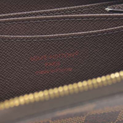 Louis Vuitton Damier Zippy Coin Purse Brown Compact Wallet