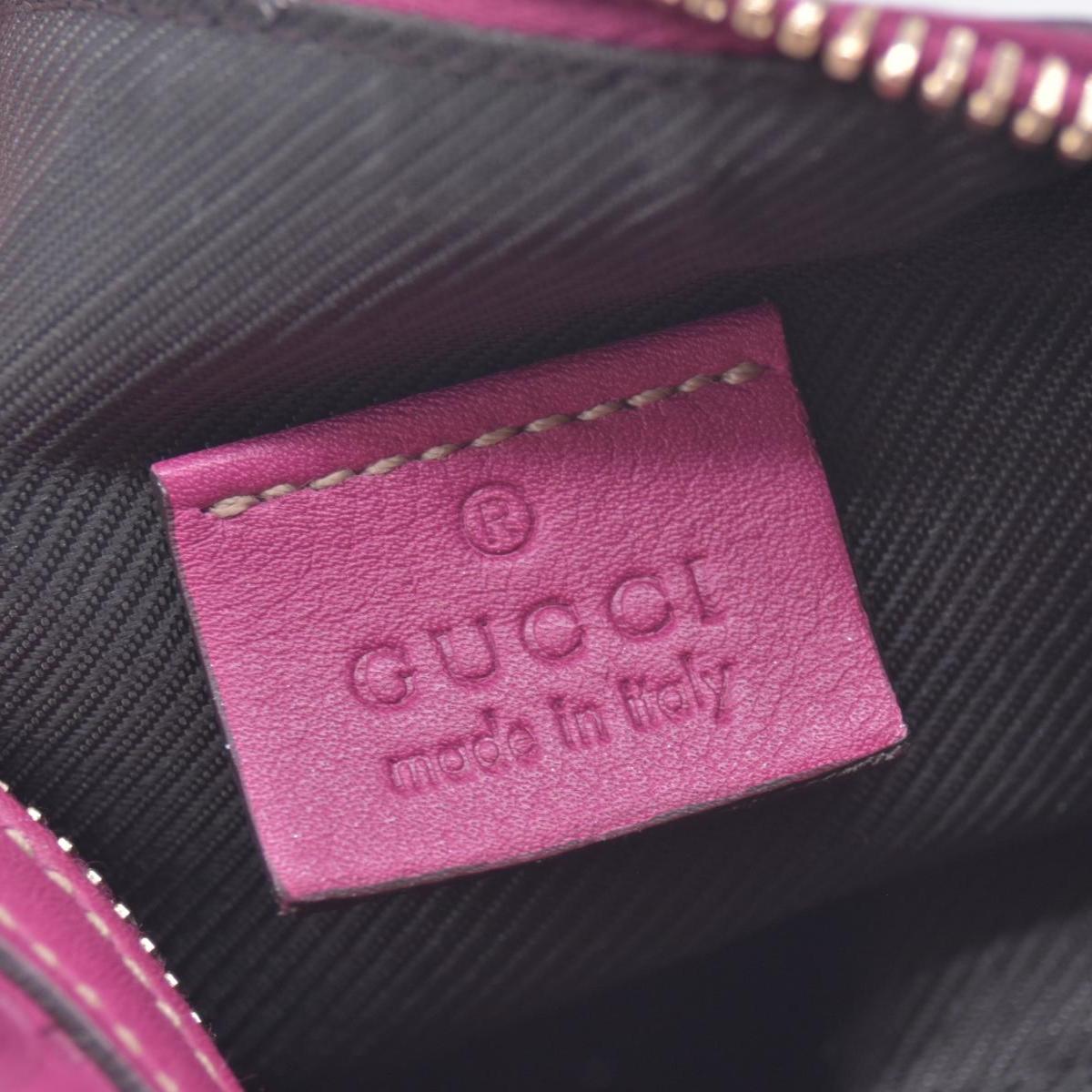 $480 GUCCI Guccissima Leather Heart Charm Cosmetic Pouch Pink CONSIGNMENT 10021425