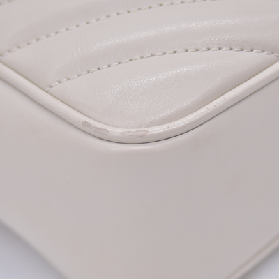 $1950 2022 Saint Laurent Calfskin Matelasse Monogram Lou Camera Bag Crema Soft