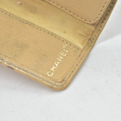 Chanel Beige GHW Chevre Giant CC Monogram Logo 6 Key Cles Flap Pouch Case