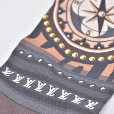 $270 LOUIS VUITTON Silk Monogram Wild At Heart Bandeau Scarf Brown Beige CONSIGNMENT 10021424