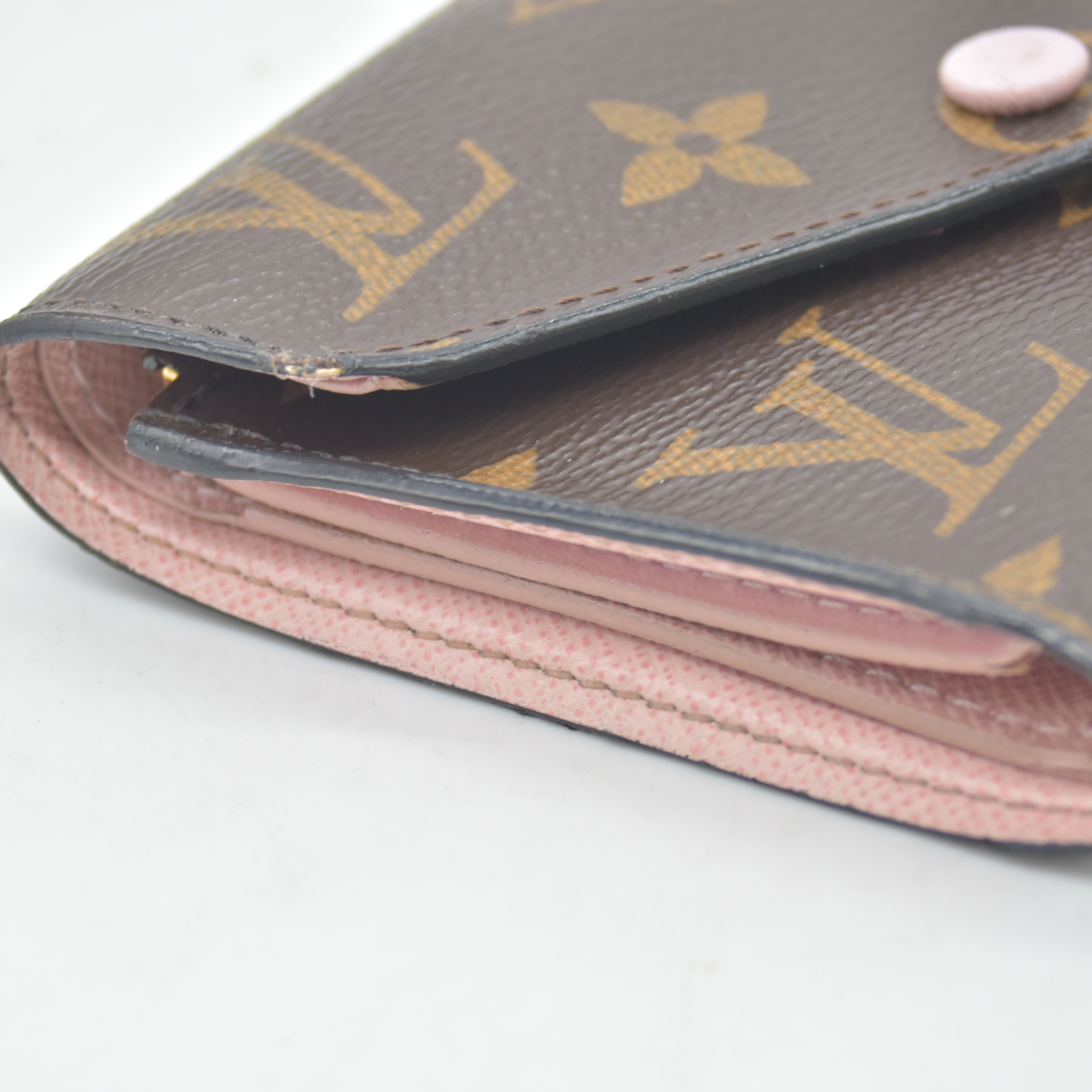 $755 LOUIS VUITTON Portefeuille Victorine M62360 Rose Ballerine Monogram MI4118