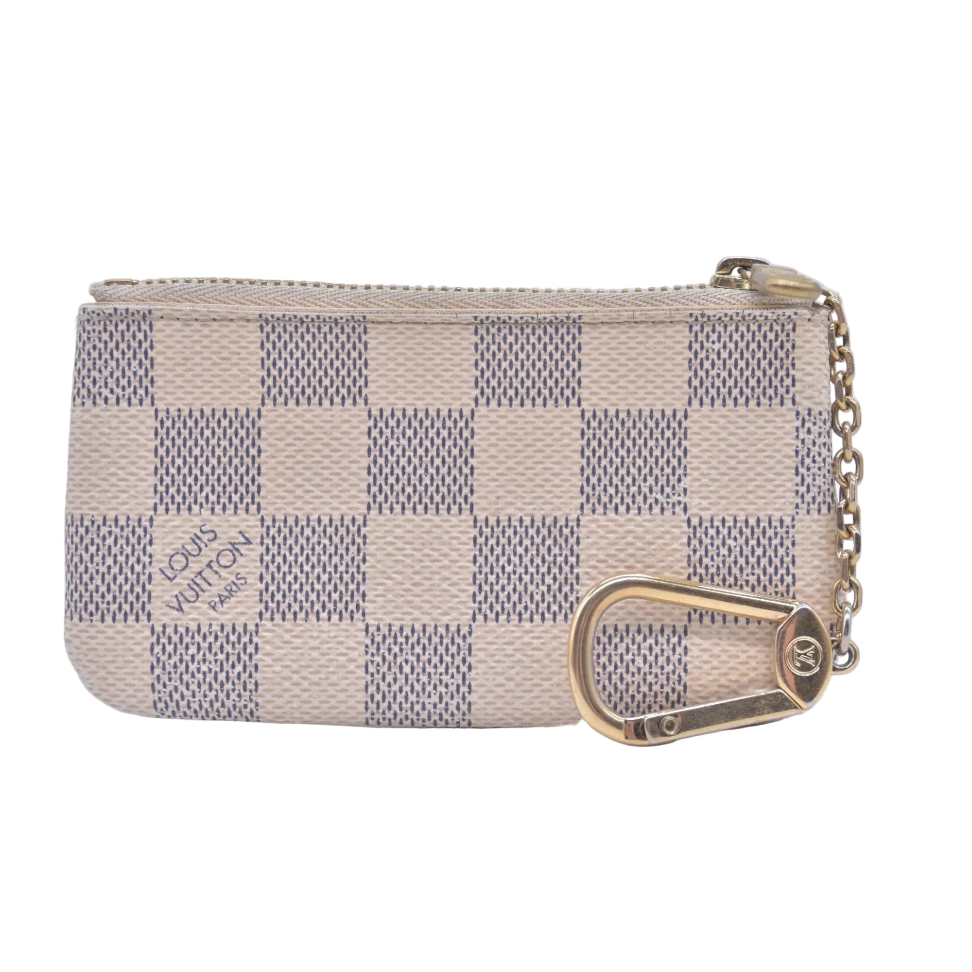 $455 2016 Louis Vuitton Damier Azur Key Pouch