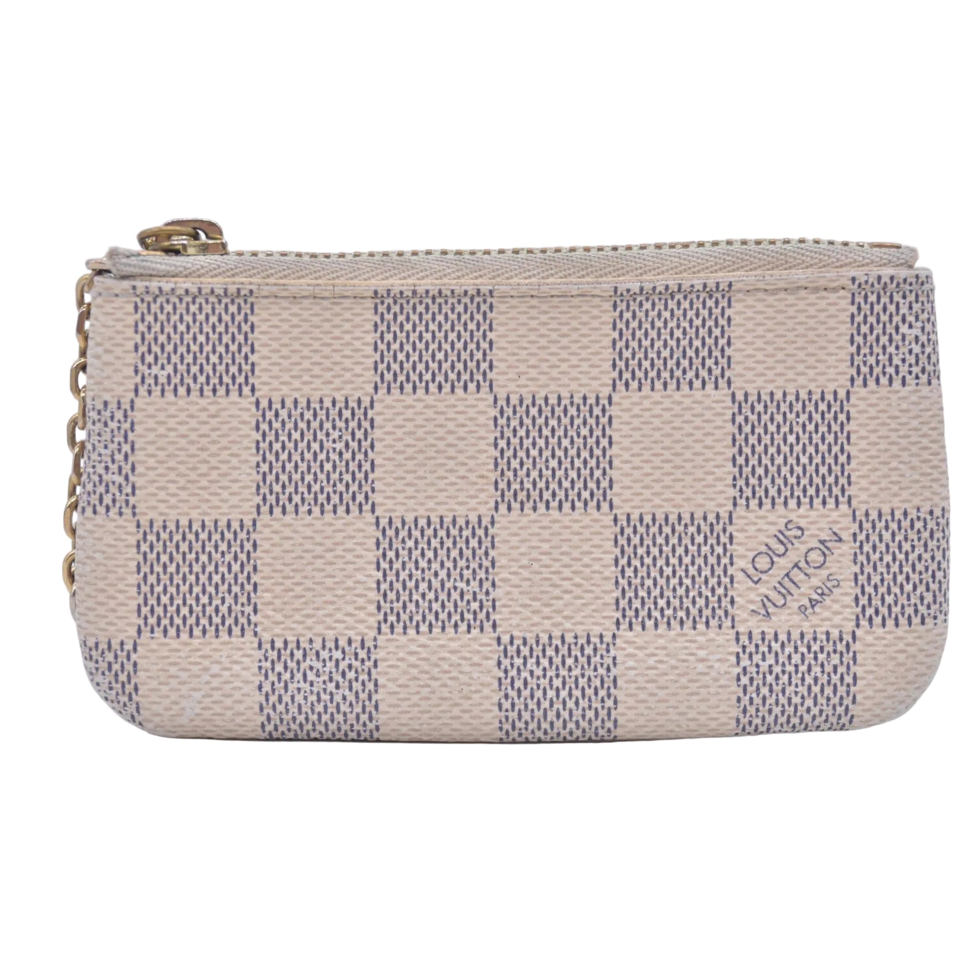 $455 2016 Louis Vuitton Damier Azur Key Pouch