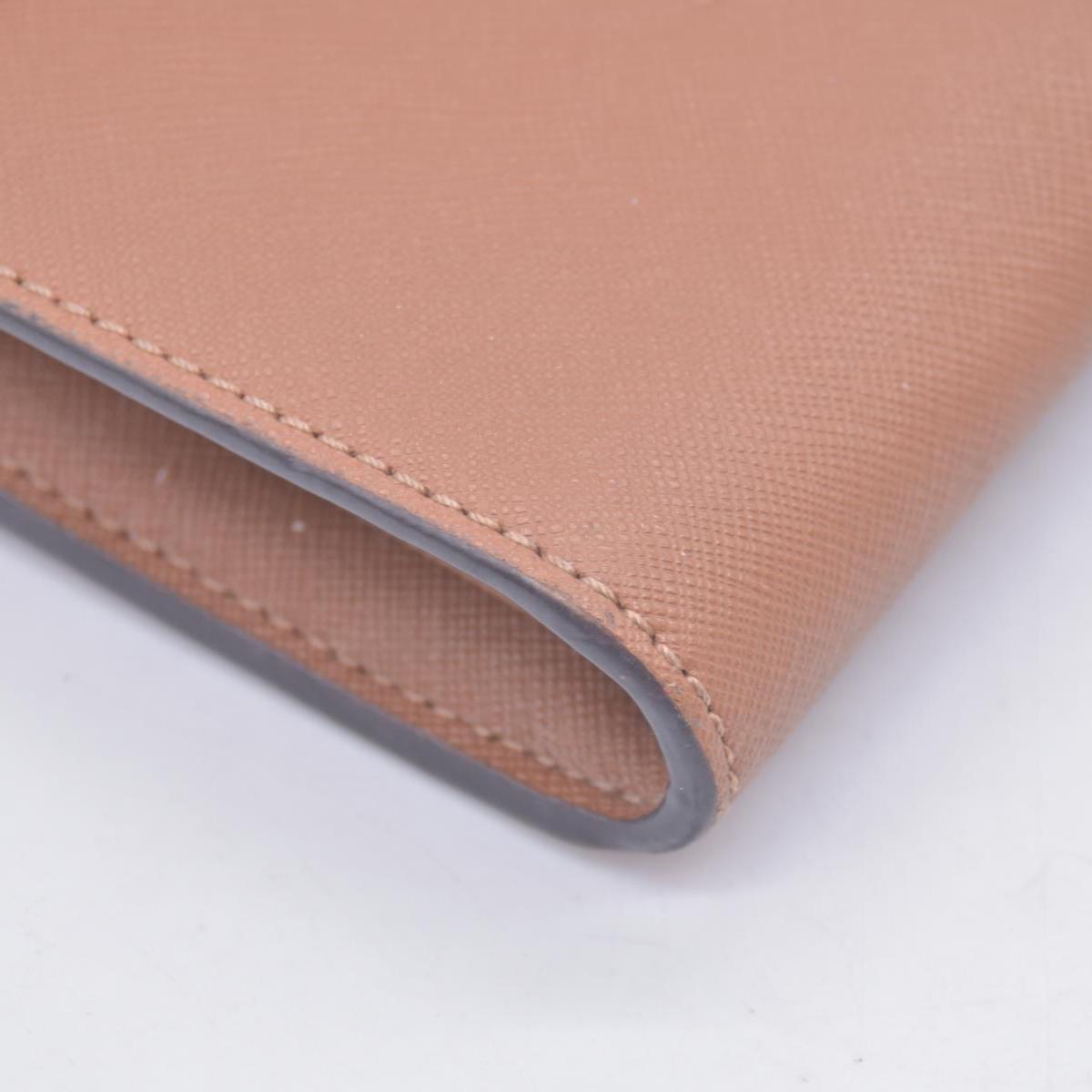$298 TORY BURCH Envelope Saffiano Leather Crossbody Wallet on Chain Tan CONSIGNMENT 10021423