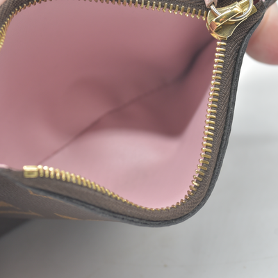 $755 LOUIS VUITTON Portefeuille Victorine M62360 Rose Ballerine Monogram MI4118