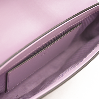 $1590 Gucci  Calfskin GG Super Mini Shoulder Bag Purple CONSIGNMENT