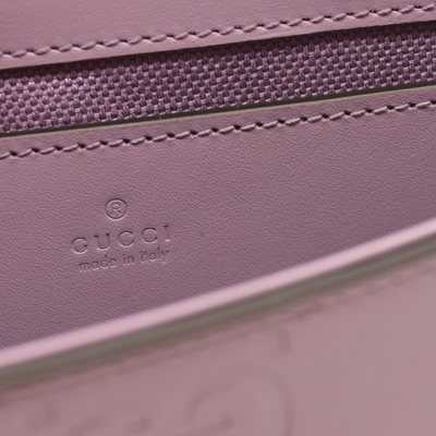$1590 Gucci  Calfskin GG Super Mini Shoulder Bag Purple CONSIGNMENT