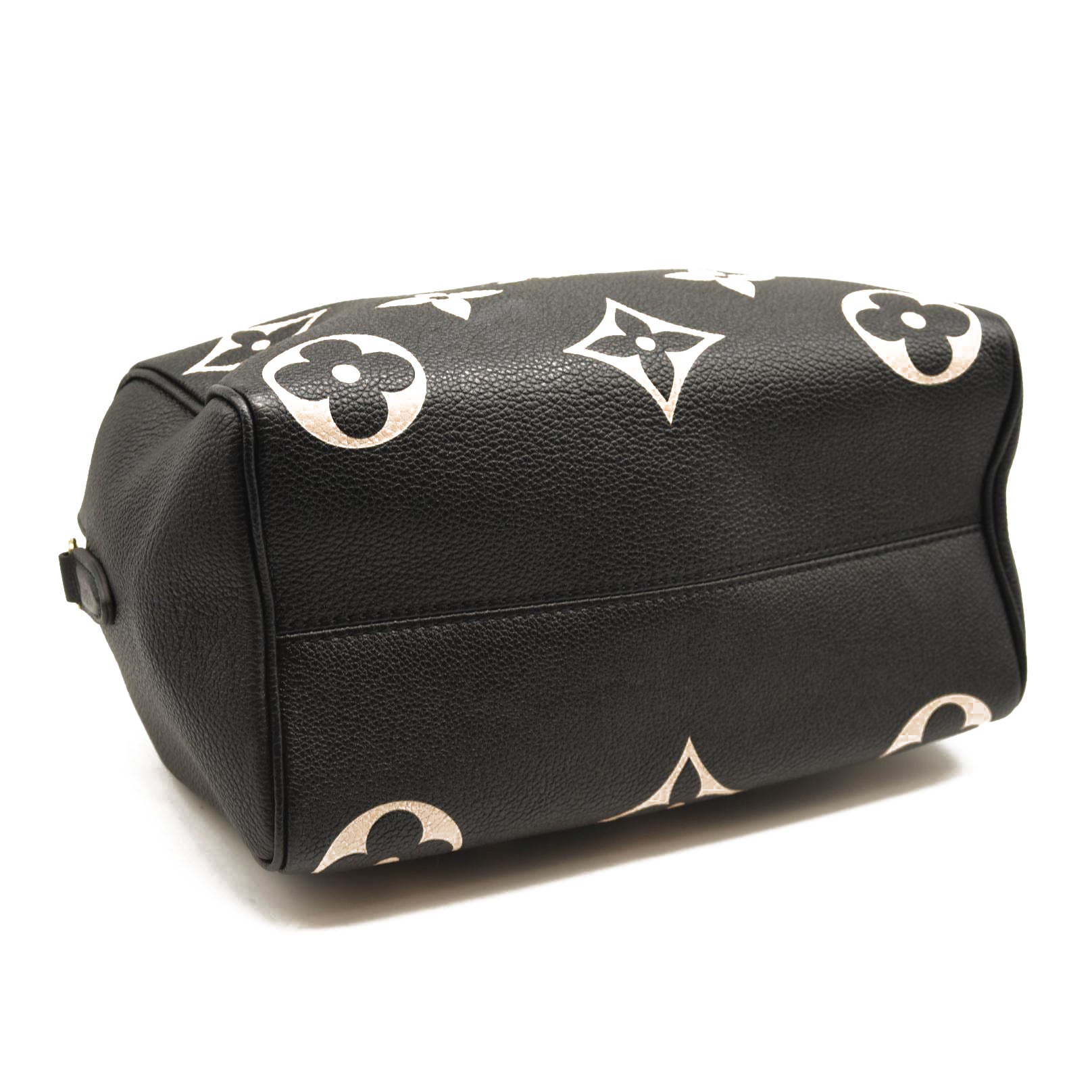 LOUIS VUITTON Empreinte Monogram Giant Speedy Bandouliere 25 Black Beige