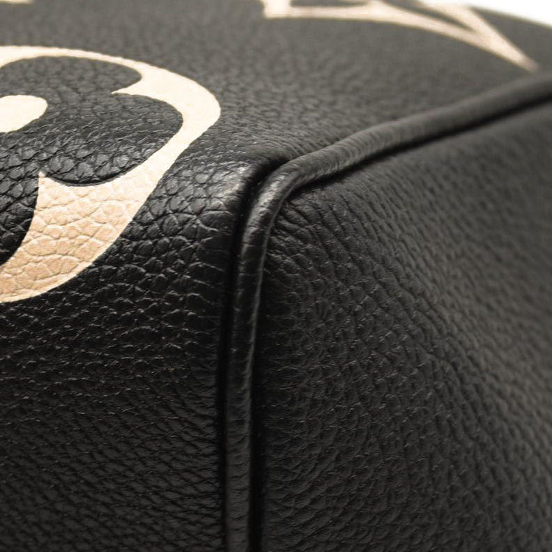 LOUIS VUITTON Empreinte Monogram Giant Speedy Bandouliere 25 Black Beige