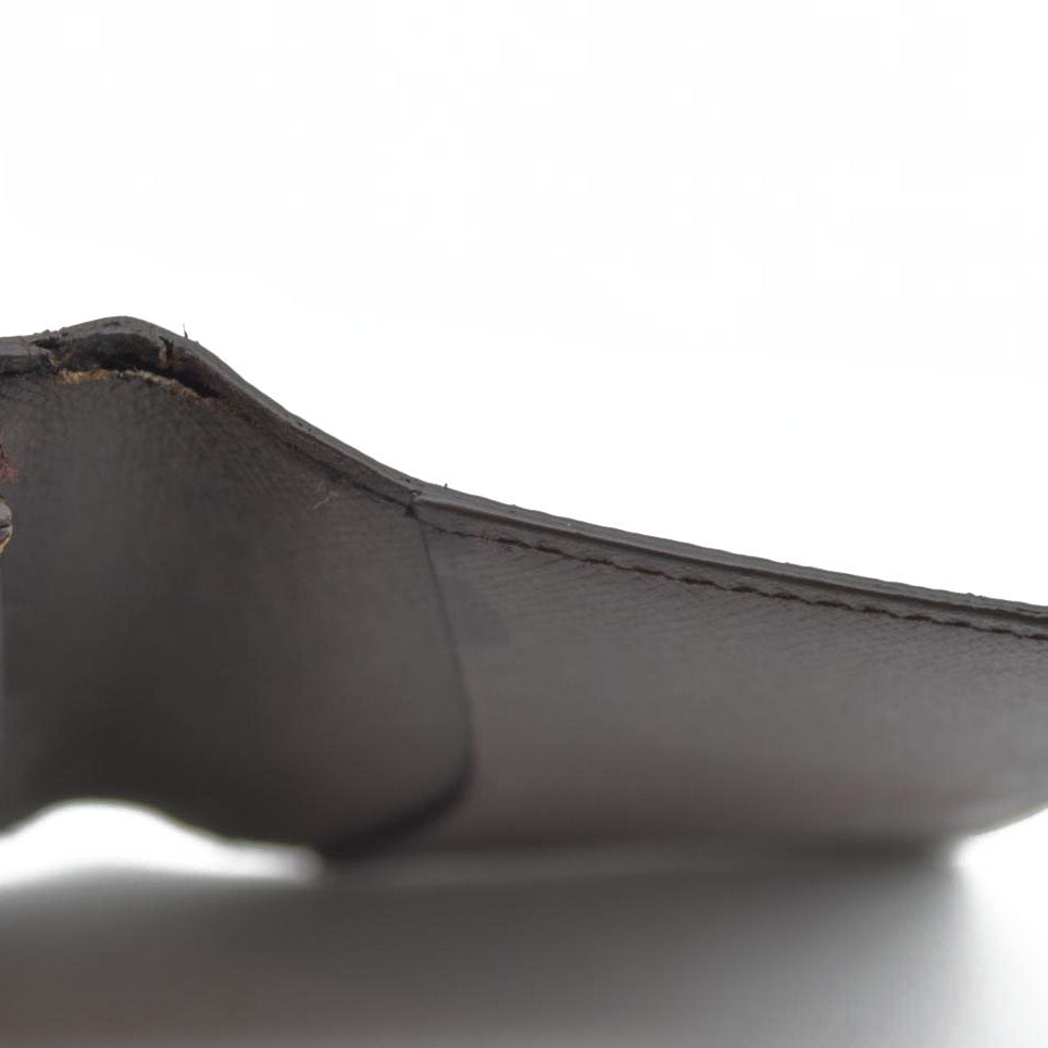 AUCTION $320 Louis Vuitton Enveloppe Carte de Visite Damier Card Case Brown