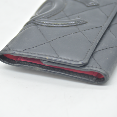 Chanel Cambon Line Quilted Leather Card Holder