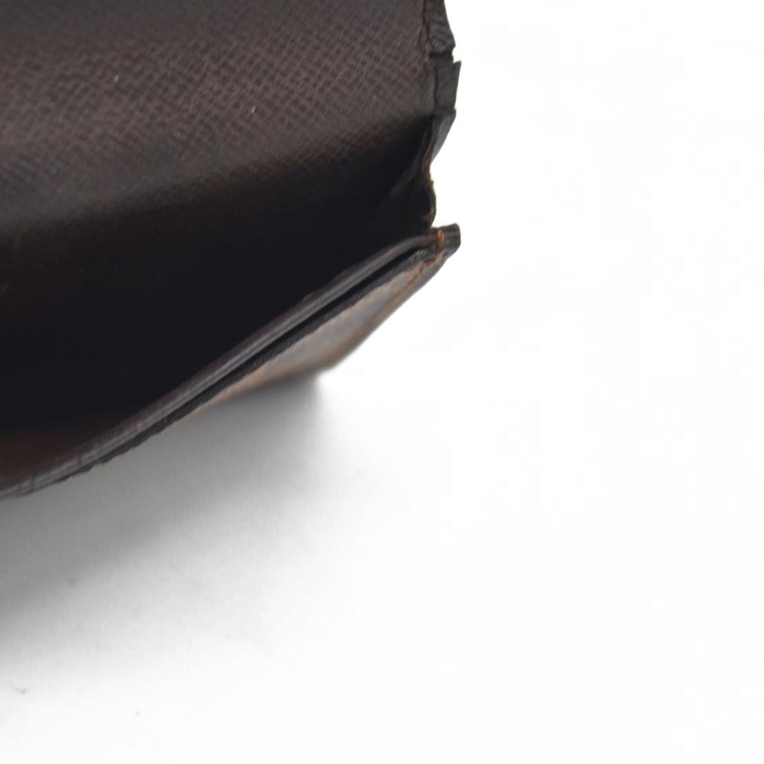 AUCTION $320 Louis Vuitton Enveloppe Carte de Visite Damier Card Case Brown