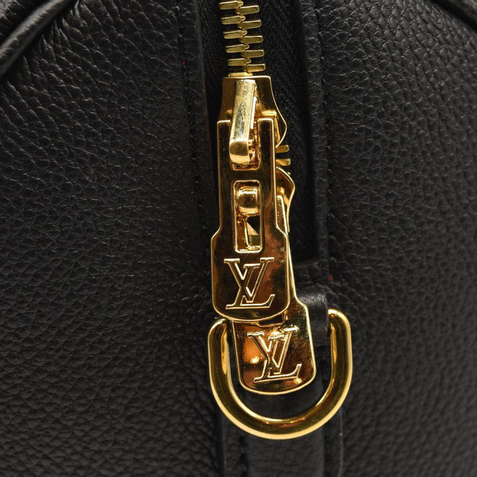 LOUIS VUITTON Empreinte Monogram Giant Speedy Bandouliere 25 Black Beige