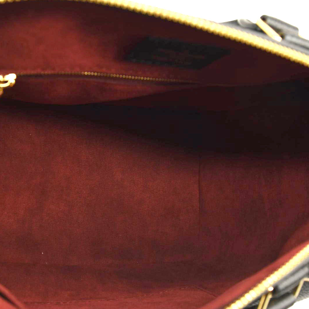 LOUIS VUITTON Empreinte Monogram Giant Speedy Bandouliere 25 Black Beige