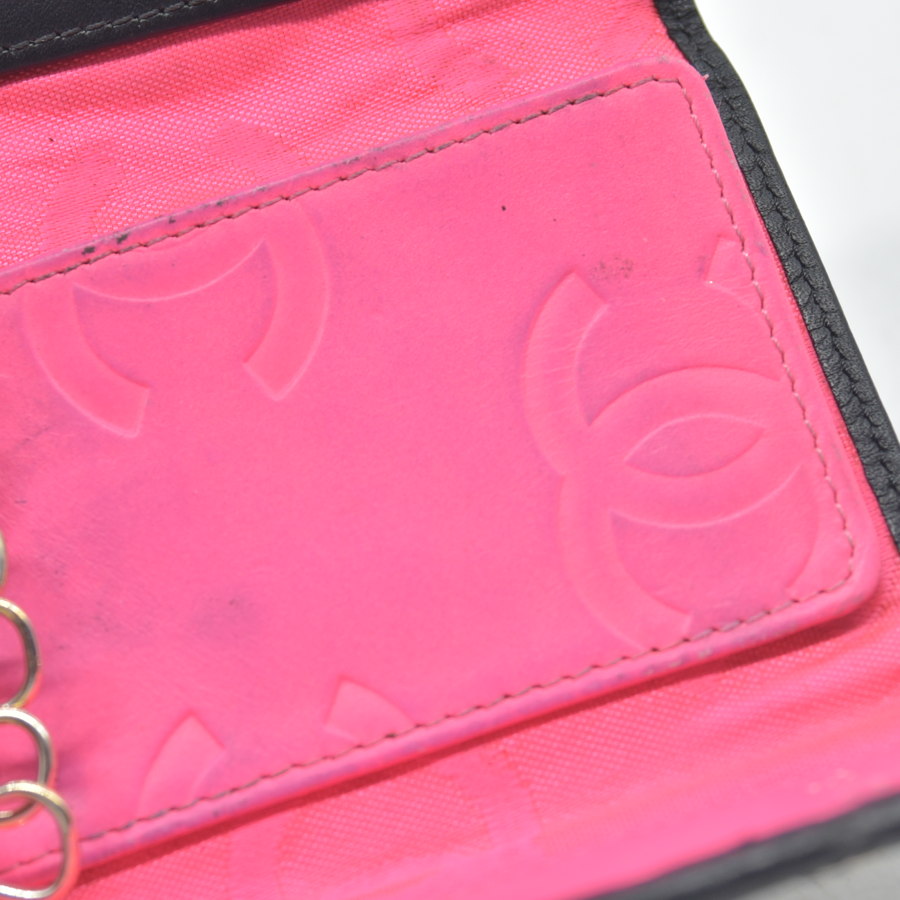 Chanel Cambon Line Quilted Leather Card Holder