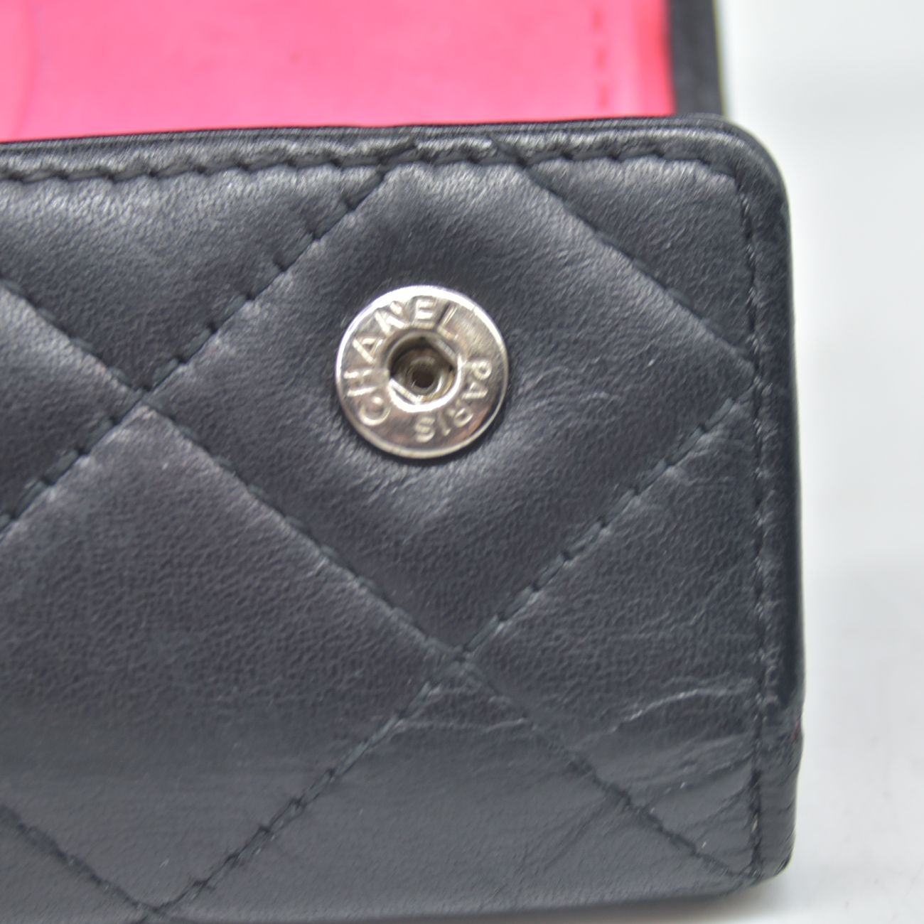 Chanel Cambon Line Quilted Leather Card Holder