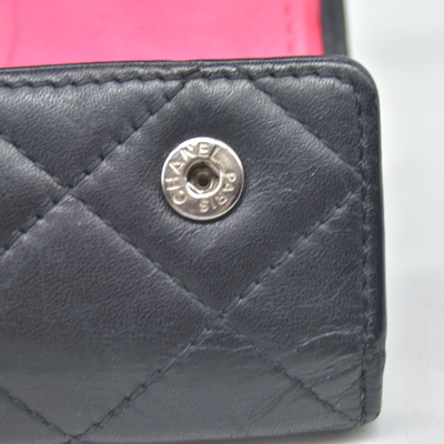 Chanel Cambon Line Quilted Leather Card Holder