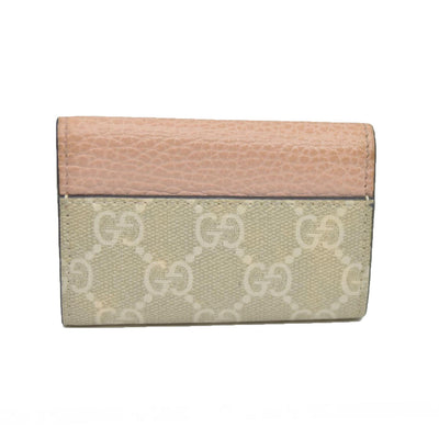 AUCTION $350 GUCCI GG Marmont GG Supreme Leather 6 Ring Key Case