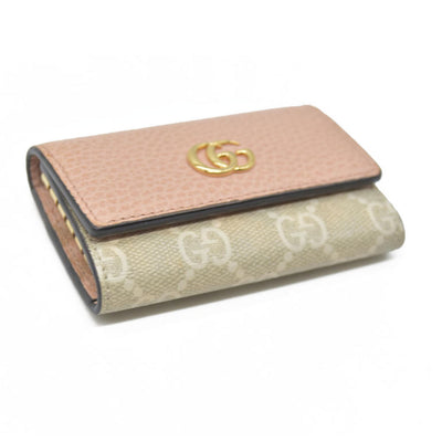 AUCTION $350 GUCCI GG Marmont GG Supreme Leather 6 Ring Key Case