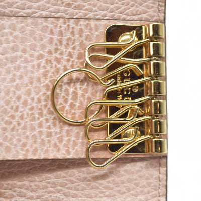 AUCTION $350 GUCCI GG Marmont GG Supreme Leather 6 Ring Key Case