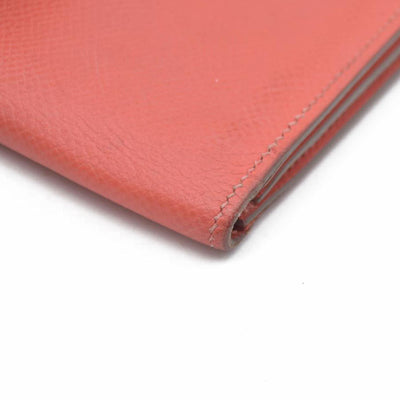AUCTION $1570 Hermes Epsom Bearm Souffle Bifold Wallet Pink