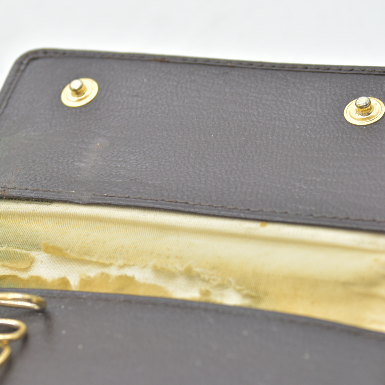 CHANEL COCO Mark Leather Key Case Key Holder Brown