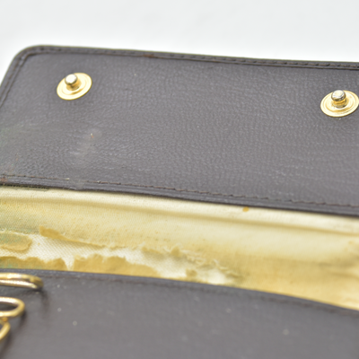 CHANEL COCO Mark Leather Key Case Key Holder Brown