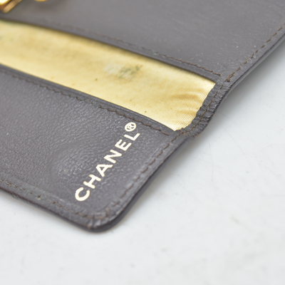 CHANEL COCO Mark Leather Key Case Key Holder Brown