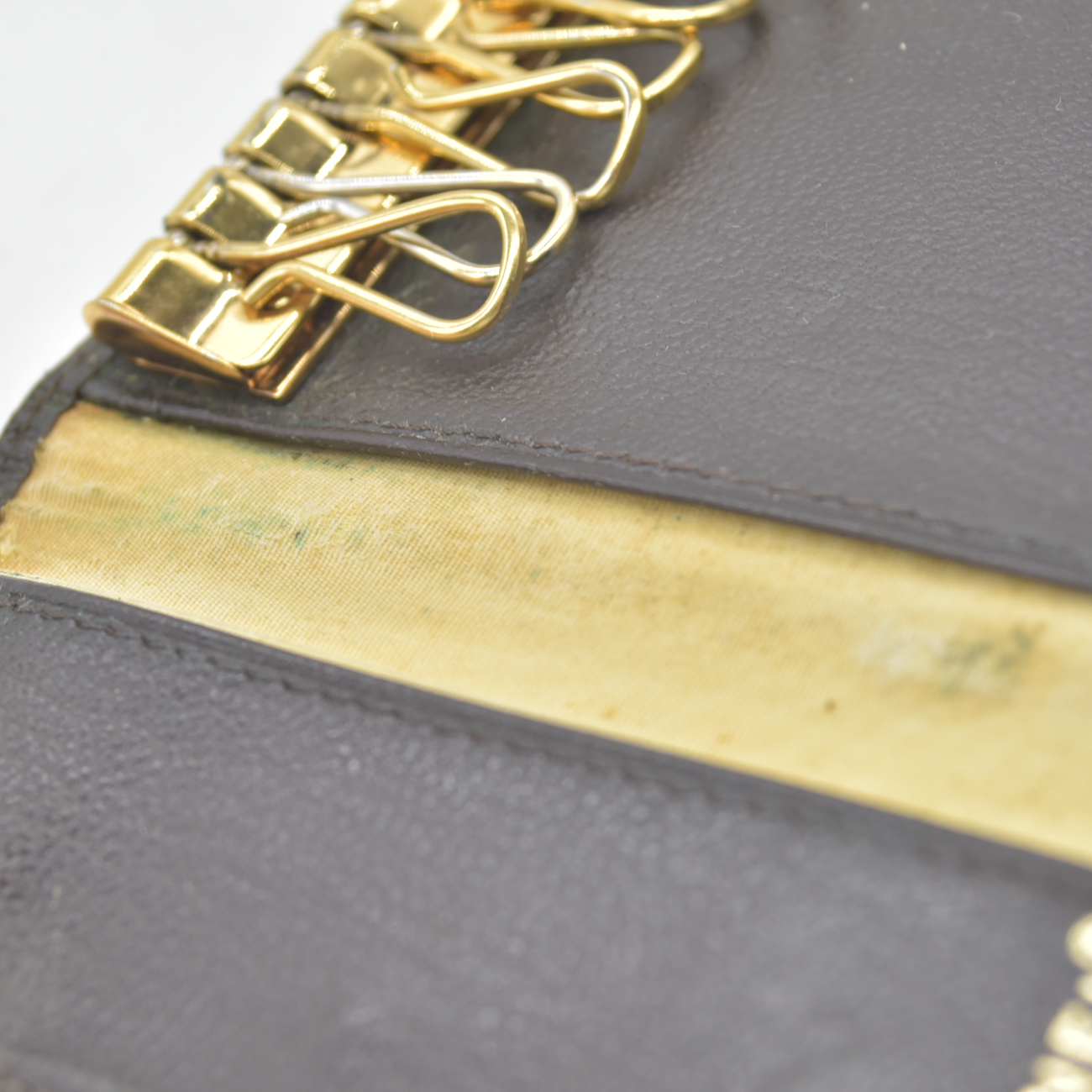 CHANEL COCO Mark Leather Key Case Key Holder Brown