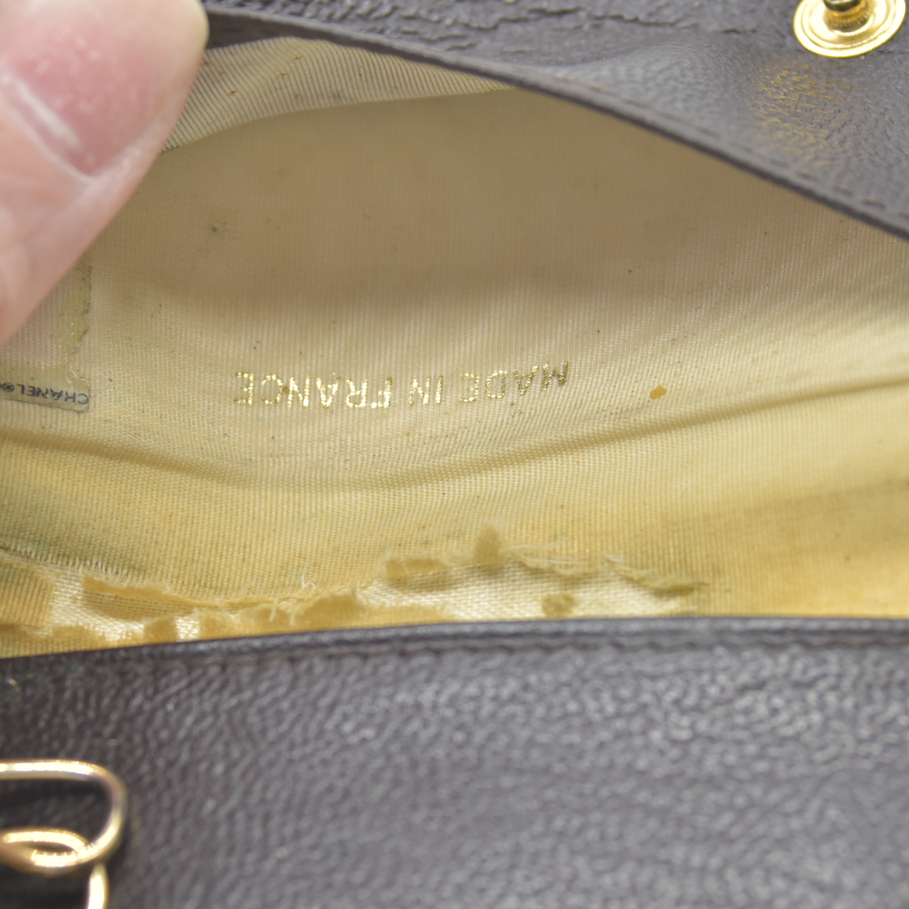 CHANEL COCO Mark Leather Key Case Key Holder Brown