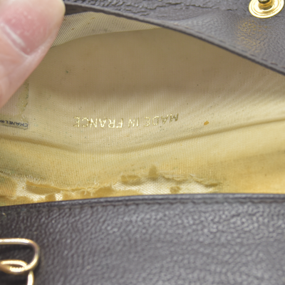 CHANEL COCO Mark Leather Key Case Key Holder Brown