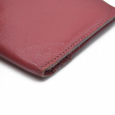 AUCTION $1570 Hermes Epsom Bearm Souffle Bifold Wallet Burgandy