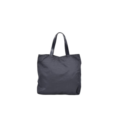 $790 CELINE Vintage Nylon Ring Logo Tote Bag Black CONSIGNMENT 10021192