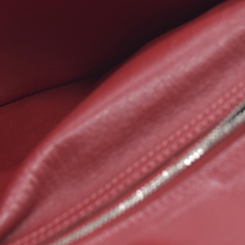 AUCTION $1570 Hermes Epsom Bearm Souffle Bifold Wallet Burgandy