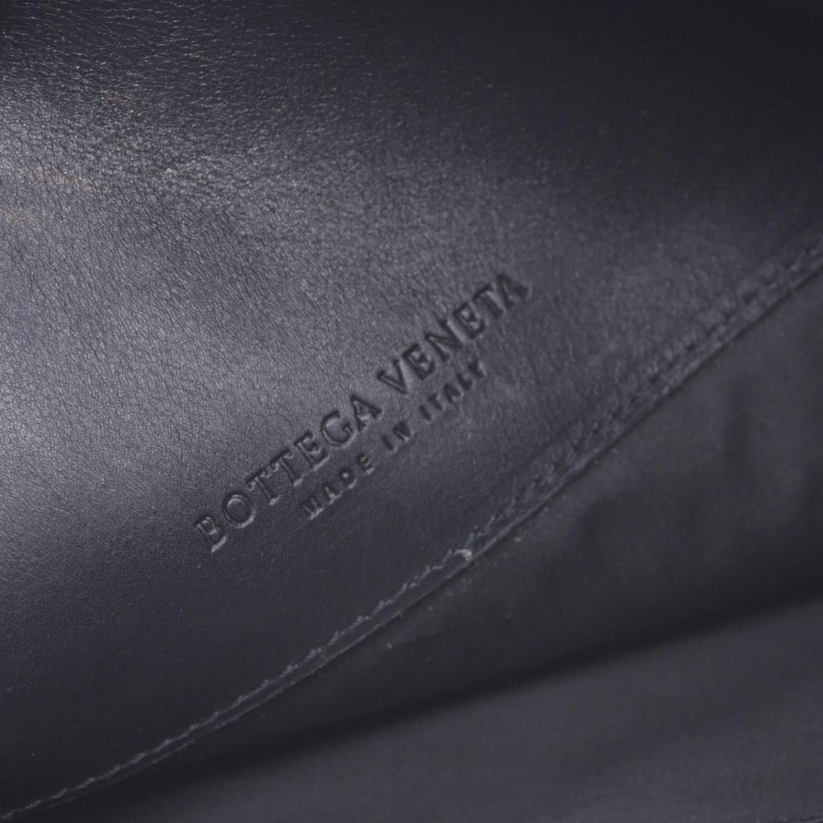 $1250 BOTTEGA VENETA Vintage Smooth Leather Knot Shoulder Bag Black CONSIGNMENT 10021197