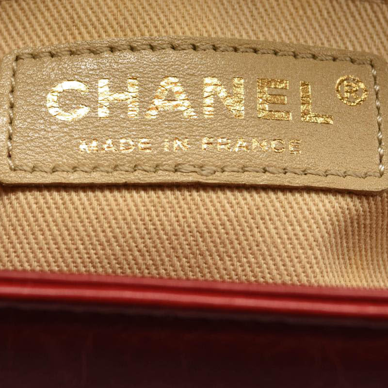 CHANEL Calfskin Double Stitch New Medium Boy Flap Red