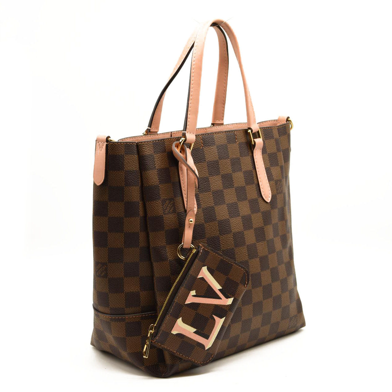 LOUIS VUITTON Damier Ebene Belmont PM Venus Pink