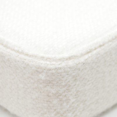 Chanel Beauty Cosmetic Pouch White Tweed Gold 2024