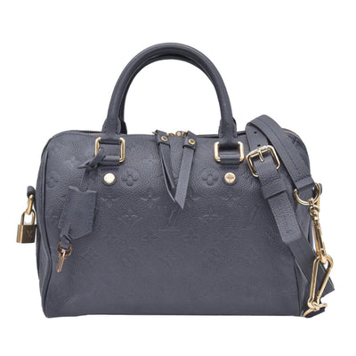 $2610 2013 Louis Vuitton Empreinte Speedy Bandouliere 25 Black DU1183