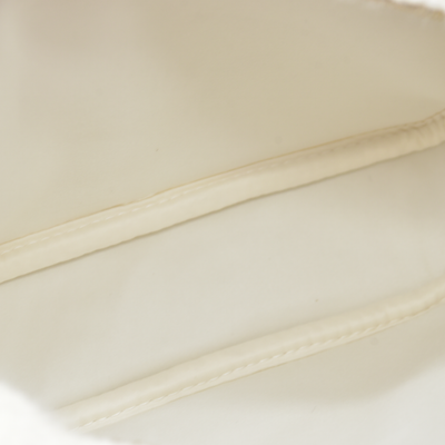 Chanel Beauty Cosmetic Pouch White Tweed Gold 2024