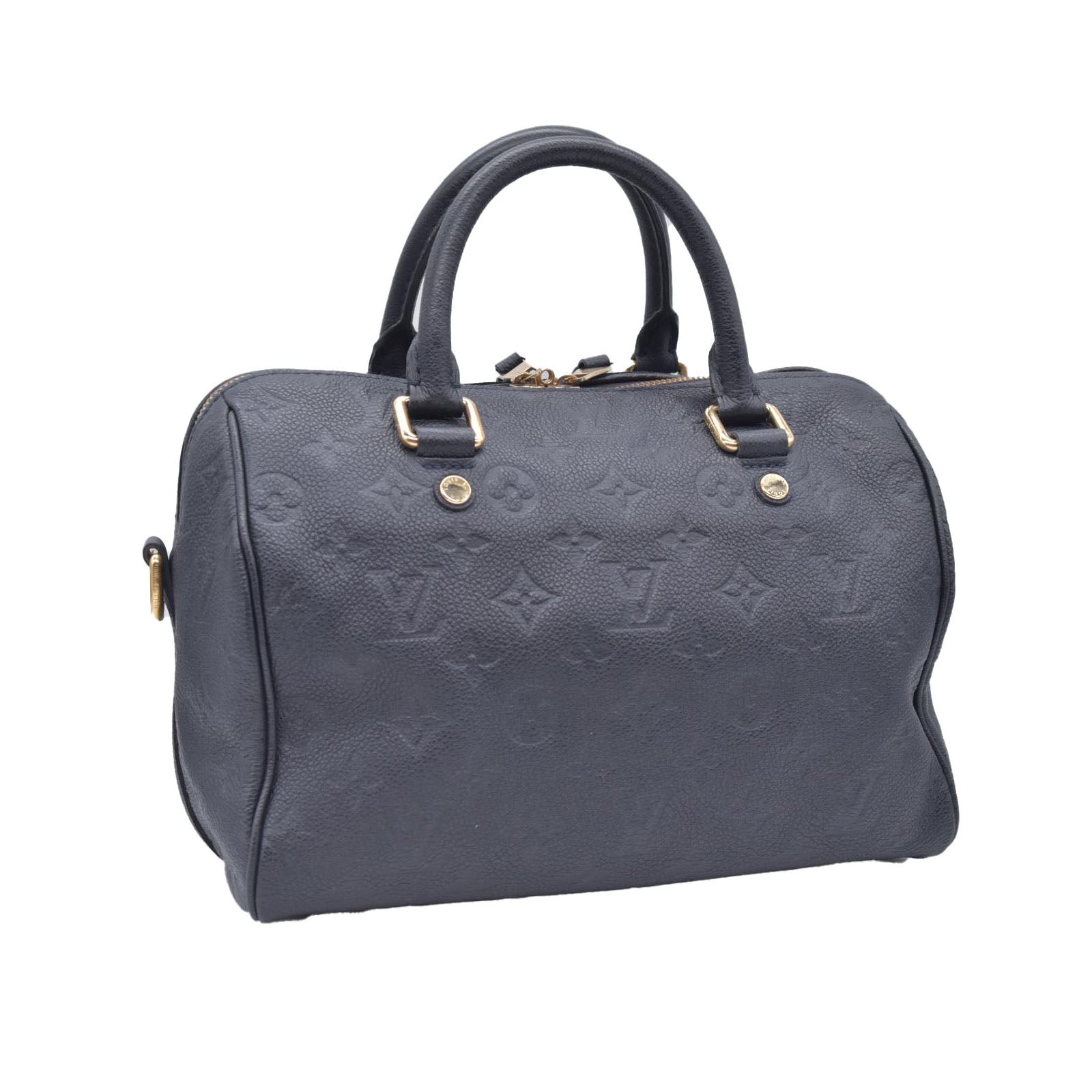 $2610 2013 Louis Vuitton Empreinte Speedy Bandouliere 25 Black DU1183